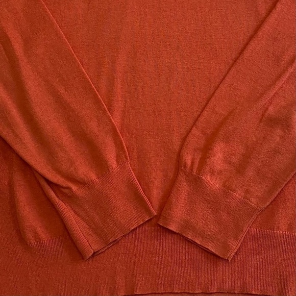 Gap Men’s V-Neck Sweater, Orange Heather, Medium, Long Sleeves - Picture 6 of 13